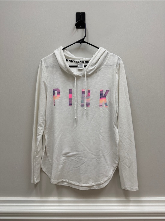 Victoria's Secret Tops - Victoria's Secret PINK Lightweight White Hoodie Sz Small!
